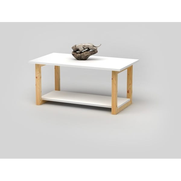 Konferenční stolek Only Wood Slimy Coffee s bílou deskou