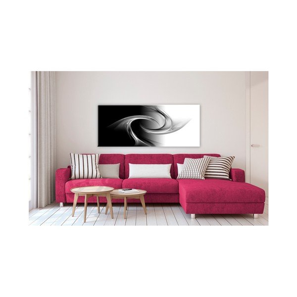 Стъкленик Абстракция Черно-бяло, 50 x 125 cm Abstrakcja - Styler-image-1