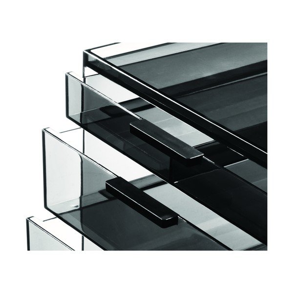 Матово черен органайзер за козметика за баня от рециклирана пластмаса - iDesign-image-4