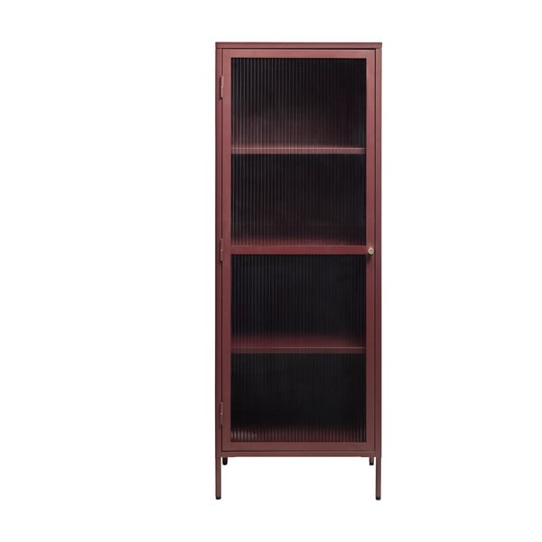 Червена метална витрина 58x160 cm Bronco – Unique Furniture