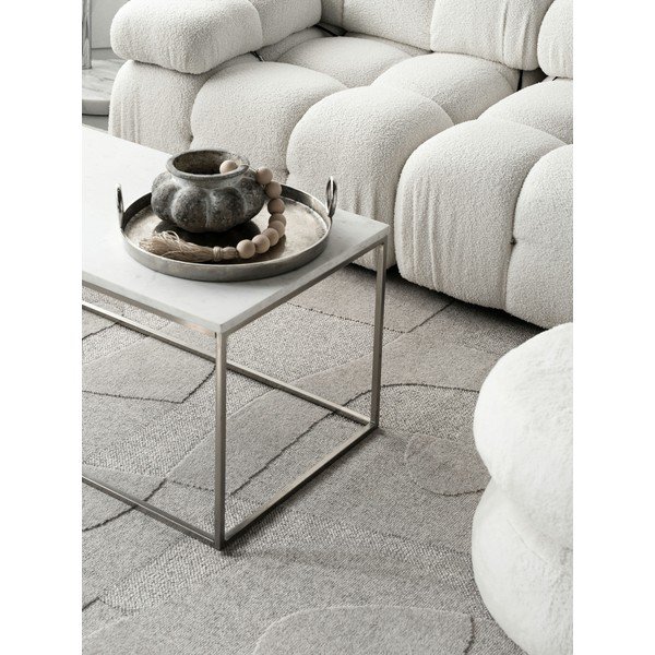 Светлосив вълнен килим 200x300 cm Morphic Botanica – Agnella-image-4