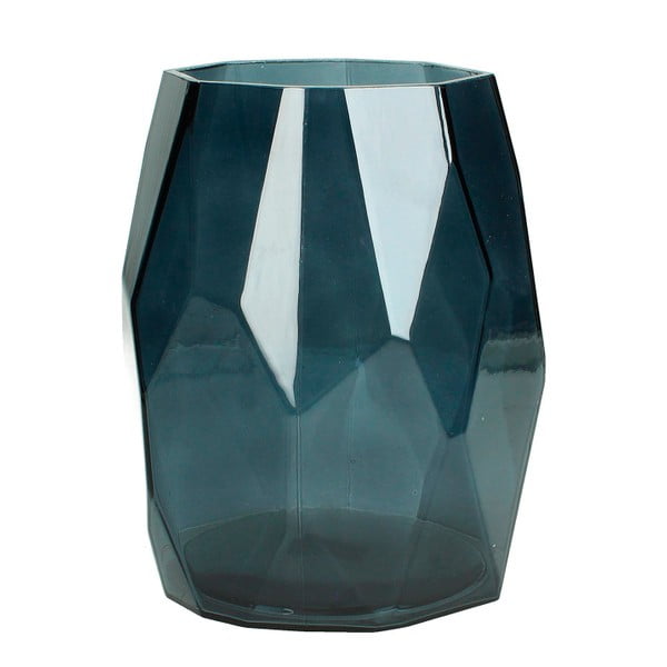 Modrá skleněná váza HF Living Diamond