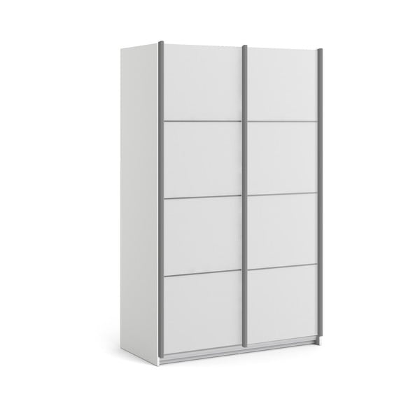 Бял гардероб с плъзгащи се врати 122x202 cm Verona - Tvilum-image-3