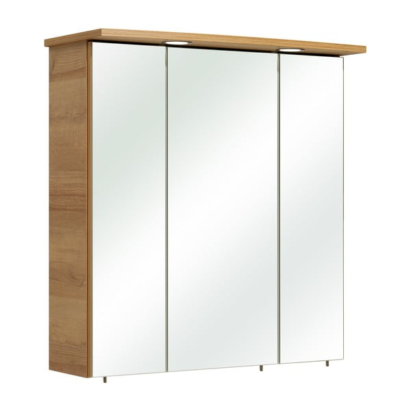 Шкаф за баня от декор от дъб  в естествен цвят 72x65 cm Quickset 318 – Pelipal