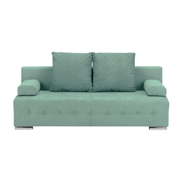 Разтегателен диван в ментово зелено със склад Suzanne, 195 cm - Melart