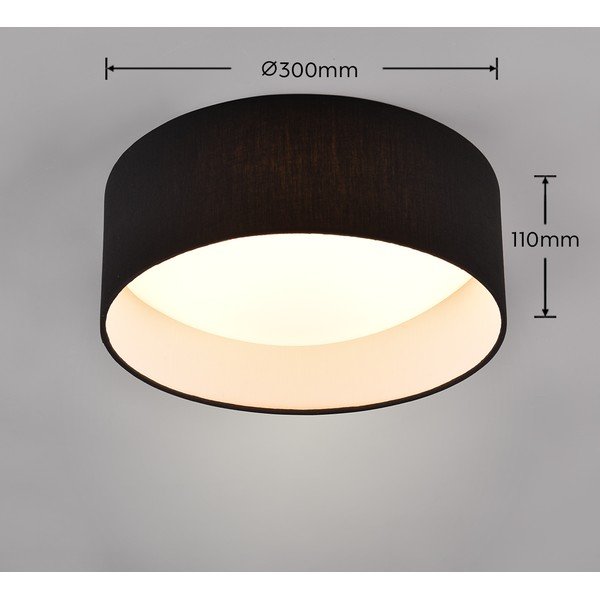 Черно LED осветително тяло за таван ø 30 cm Locarno - Reality-image-4