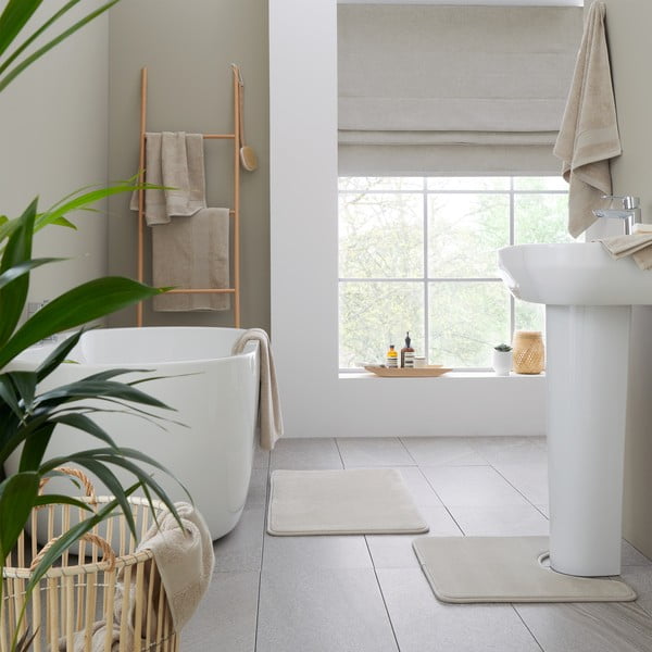 Бежова памучна хавлиена кърпа от тери 70x120 cm Anti-Bacterial – Catherine Lansfield-image-4