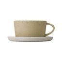 Комплект от 2 бежови керамични чаши за чай с чинийки , 150 ml Sablo - Blomus