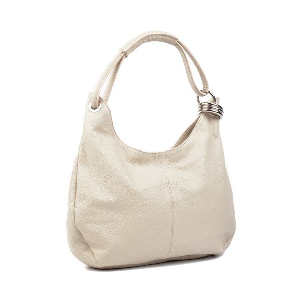 Béžová kožená kabelka Carla Ferreri Giuliya-image-4