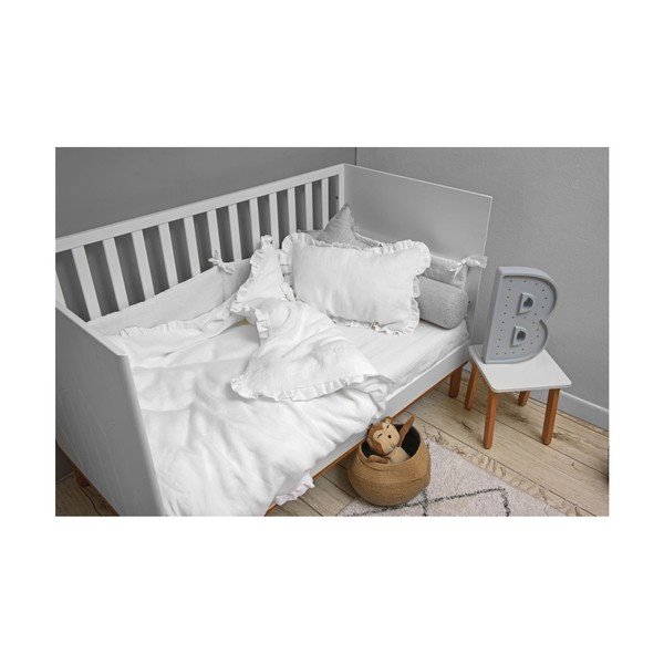 Бял бебешки чаршаф Снежанка, 90 x 200 cm - BELLAMY-image-1