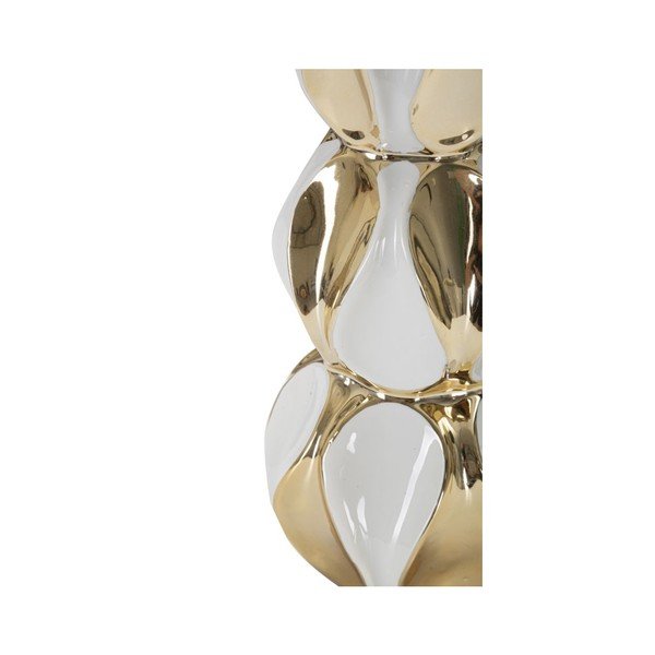 Бяла/златистa керамична настолна лампа с текстилен абажур (височина 46 cm) Glam Balls – Mauro Ferretti-image-2