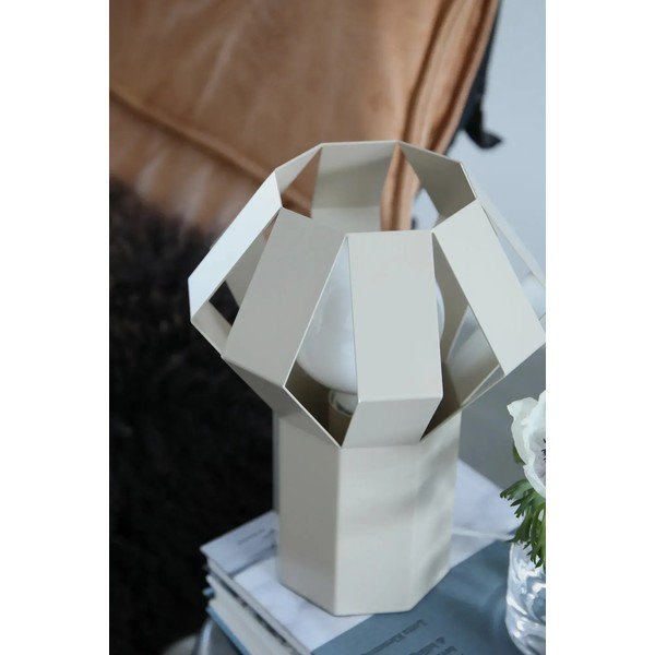 Бежова метална настолна лампа с метален абажур (височина 27 cm) Octa – Markslöjd-image-2