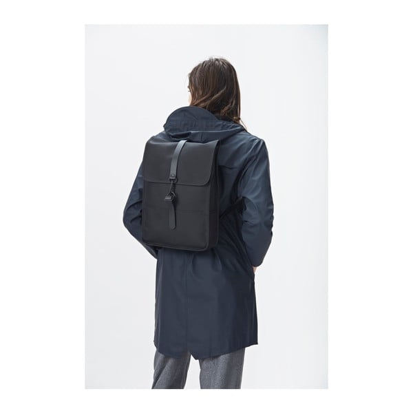 Черна висока водоустойчива раница Mini - Rains-image-1