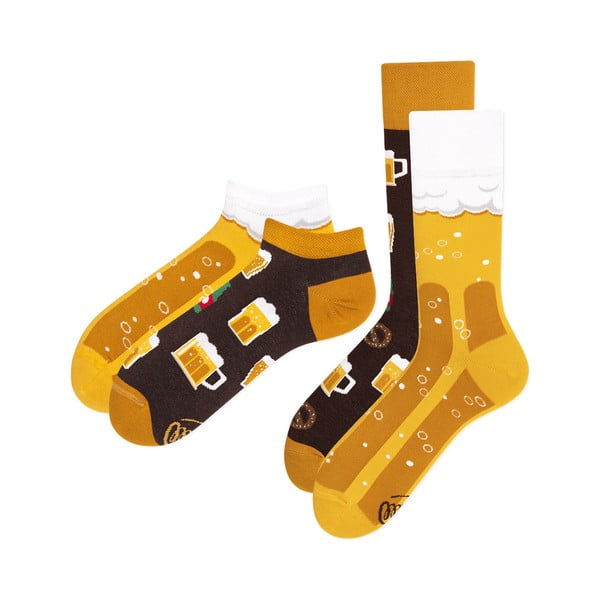 Комплект от 2 чифта класически чорапи и чорапи до глезена Craft Beer, размер 39-42 - Many Mornings