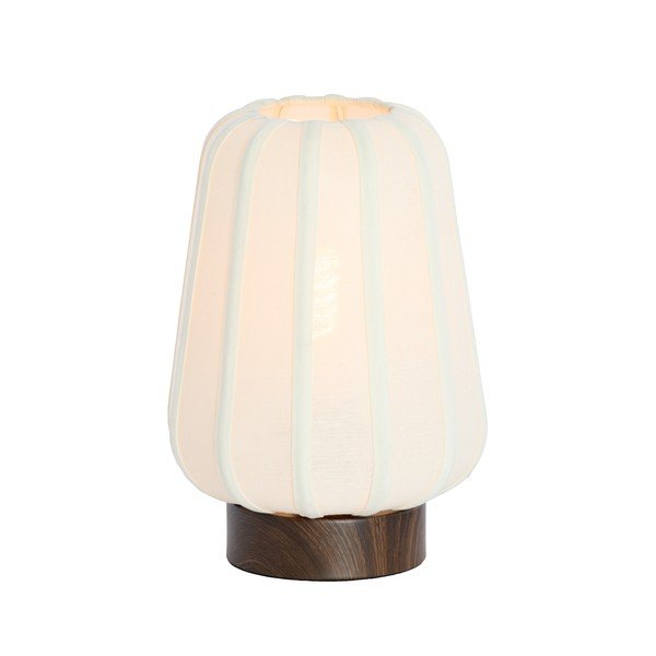 Бяла метална настолна лампа с текстилен абажур (височина 29 cm) Bibia – Light & Living-image-2