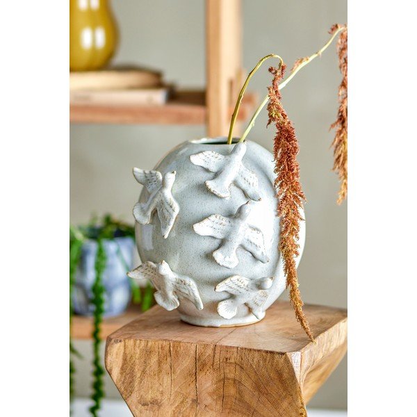 Кремава глинена ваза (височина 25 cm) Abira – Bloomingville-image-1