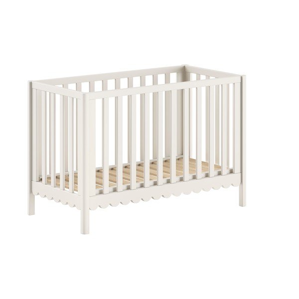 Бежово детско креватче 60x120 cm от масивен бор с регулируема височина Swingo – Vipack