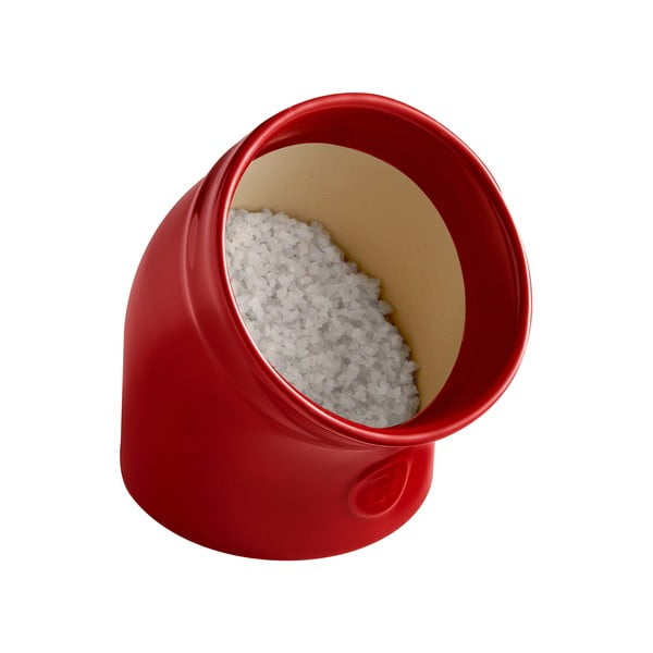 Червена керамична кутия за сол - Emile Henry-image-1