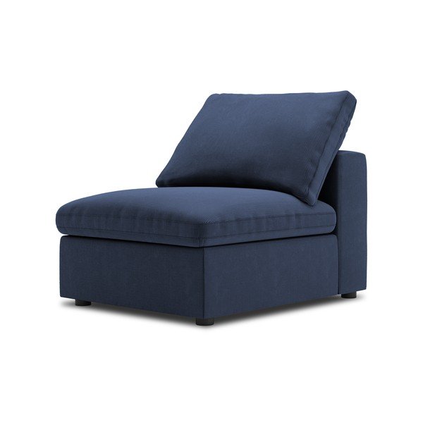 Тъмносиня средна част на модулен диван от велур Galaxy - Windsor & Co Sofas-image-2