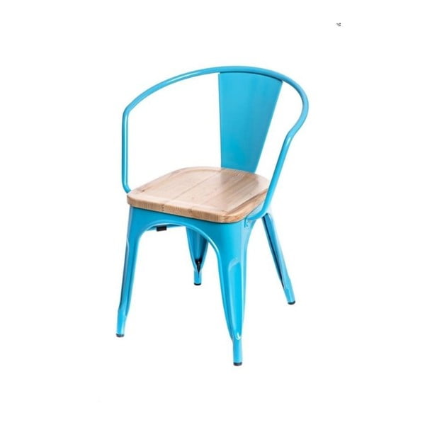 Modrá židle D2 Paris Arms Ash Wood