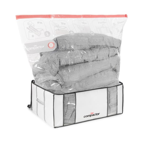 Вакуумна/подсилена текстилна кутия за съхранение на дрехи 65x45x27 cm Life – Compactor-image-4