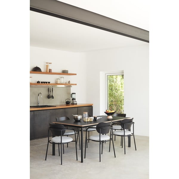 Черно-сив трапезен стол в декор от пепел Eclipse - Teulat-image-1