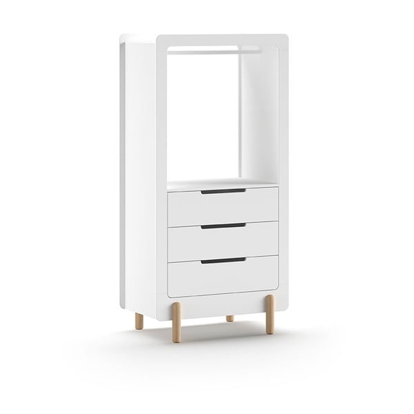 Бял отворен детски гардероб 88x180x57 cm Smile – Vipack