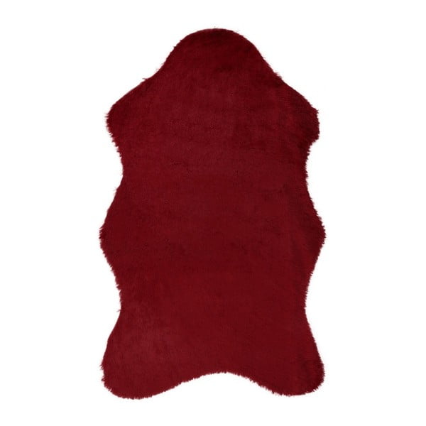 Червен килим от изкуствена кожа Tavsantuyu Red, 100 x 160 cm - Unknown
