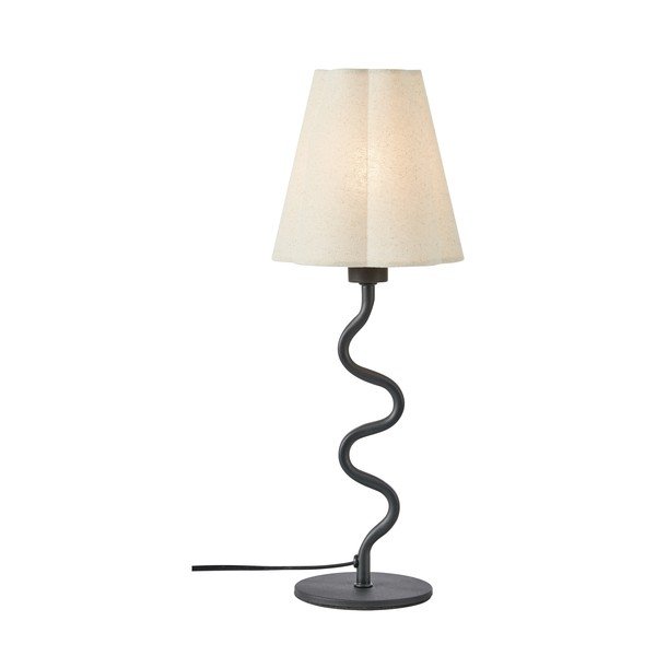 Бежова метална настолна лампа с текстилен абажур (височина 41 cm) Veya – Markslöjd