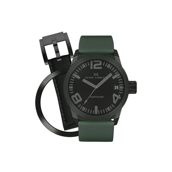 Unisex hodinky Marc Coblen s páskem a kroužkem navíc P41
