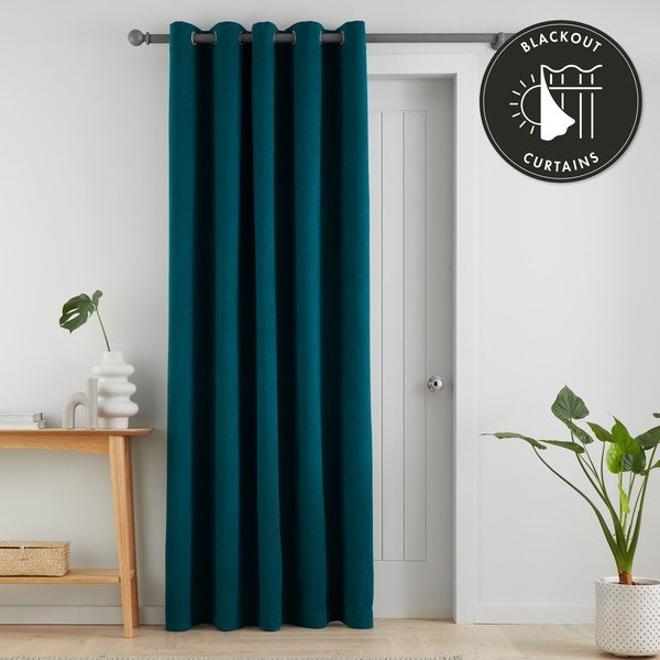 Тюркоазена затъмняваща завеса за врата 117x213 cm Wilson - Catherine Lansfield-image-4