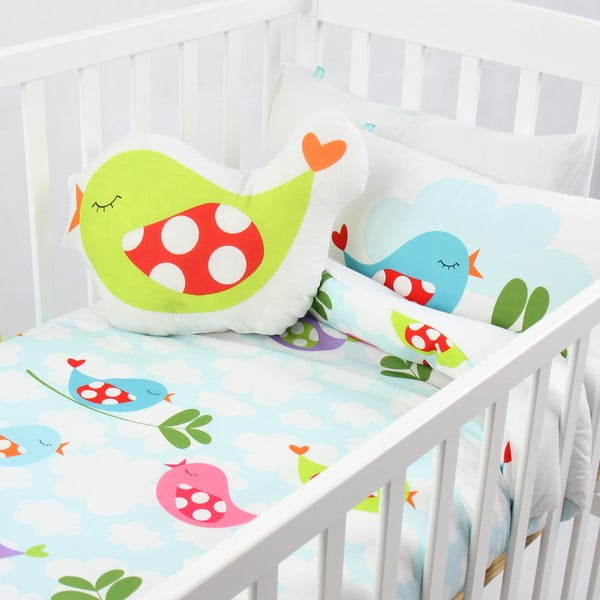 Детска памучна завивка и възглавница , 100 x 120 cm Little Birds - Mr. Fox-image-2