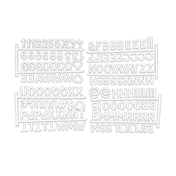 Бели букви за органайзери 11,5х20х3 см - Homéa