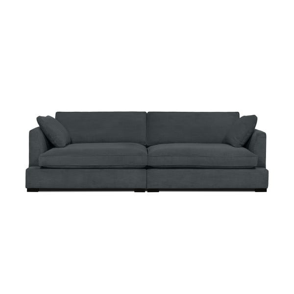 Сив диван от рипсено кадифе 266 cm Mobby – Scandic