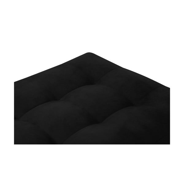 Табуретка за крака от черно кадифе Santo - Milo Casa-image-4