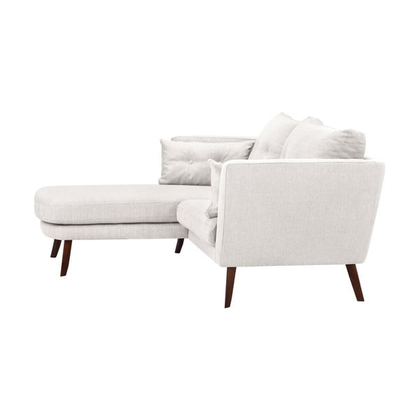 Кремавобял триместен диван Елена, с шезлонг в левия ъгъл - Mazzini Sofas-image-1