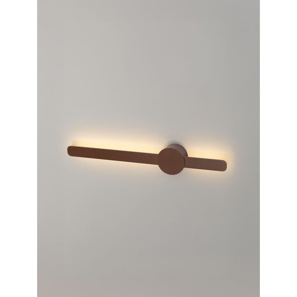 Кафява алуминиева LED стенна лампа Norei – Nova Luce-image-1