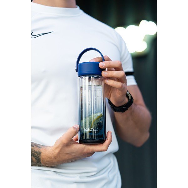 Синя стъклена бутилка  350 ml Fuori – Vialli Design-image-1