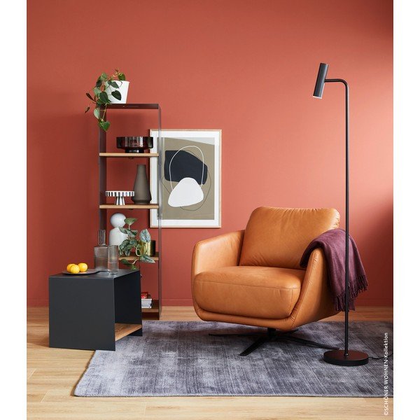 Черна LED затъмняваща се подова лампа (височина 154 cm) Stina – Fischer & Honsel-image-2