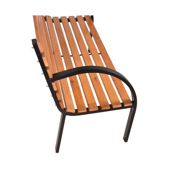 Дървена градинска пейка със стоманена конструкция Bellevue - Garden Pleasure-image-3