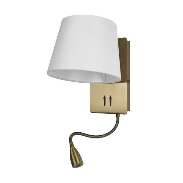 Стенна лампа в бяло-бронзов цвят - SULION