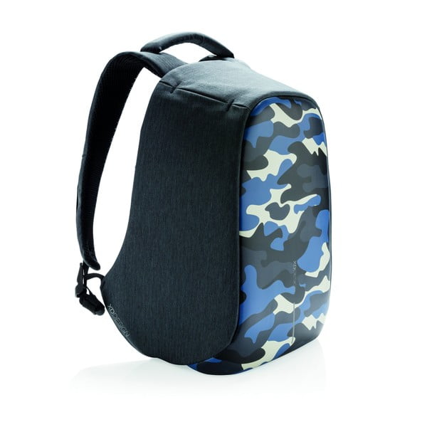 Унисекс безопасна раница със сини детайли XD Design Camouflage, 11 л - XD Design