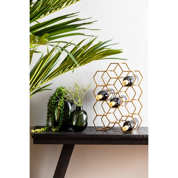 Метална стойка за вино в бронз за 12 бутилки Salbris - Light & Living-image-1