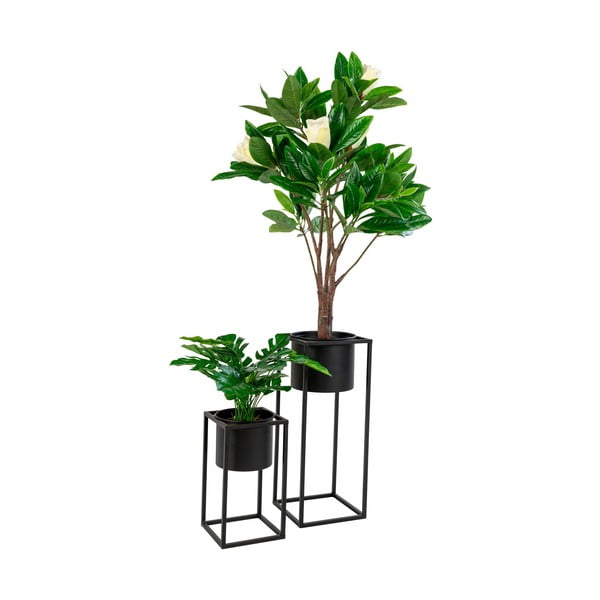 Комплект от 2 черни метални саксии Marla - House Nordic-image-4