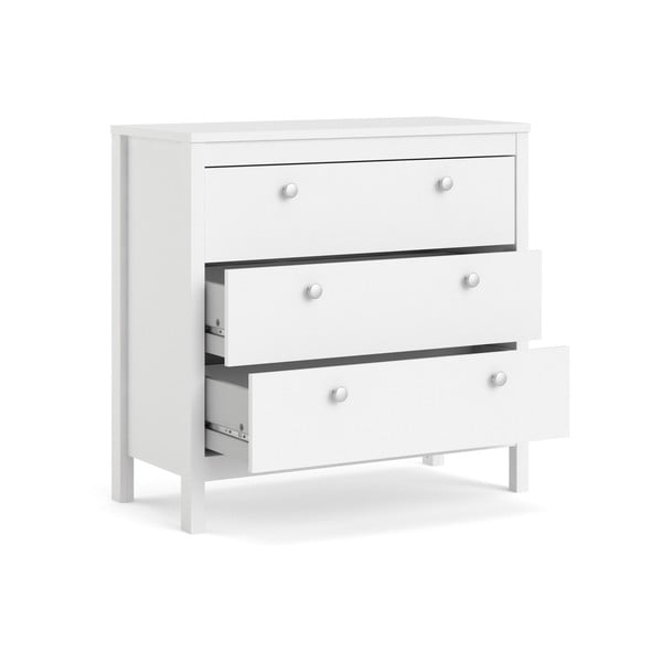 Бял нисък скрин 82x80 cm Madrid – Tvilum-image-4