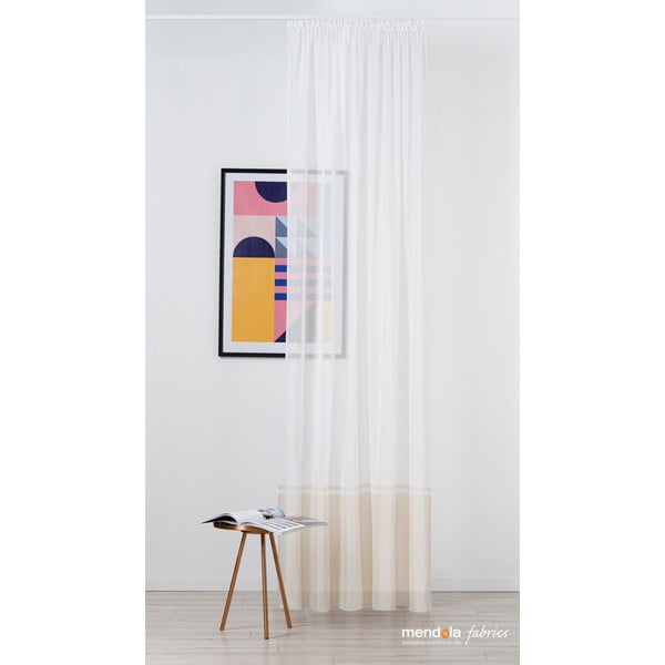 Бежово-бяла завеса 300x260 cm Sanova - Mendola Fabrics