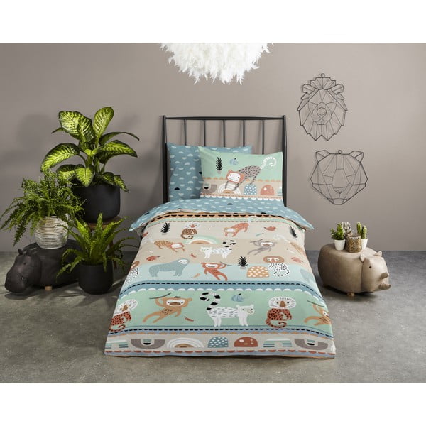 Единично удължено памучно детско спално бельо 140x220 cm Play – Good Morning-image-1