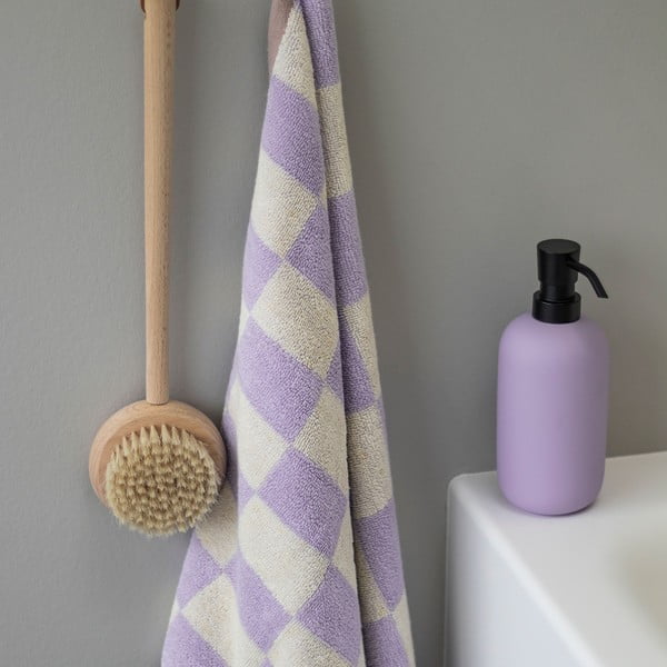 Светложълто-лилава кърпа за баня от органичен памук 70x133 cm Retro - Mette Ditmer Denmark-image-3
