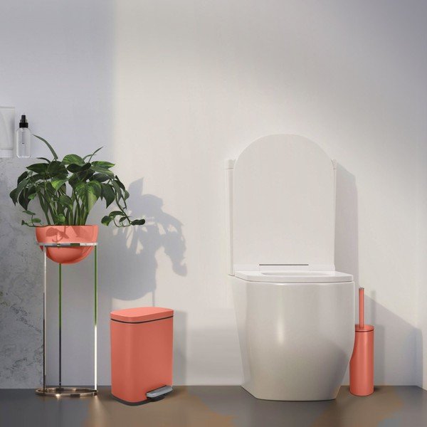 Теракотено стоманено кошче за боклук с педал 5 l   Akira – Spirella-image-1