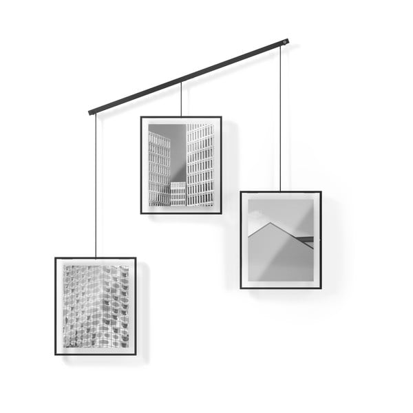 Черна метална рамка 3 бр. висяща 73x82 cm Exhibit – Umbra-image-4